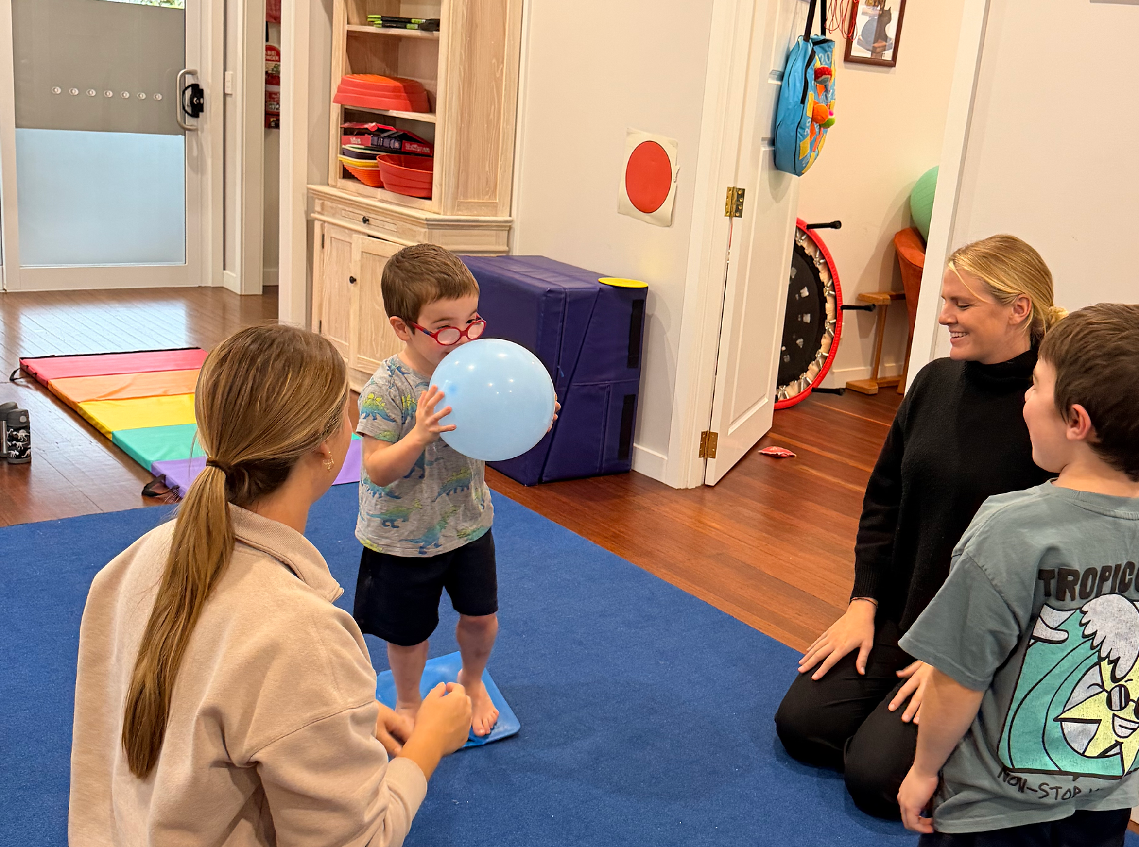 Child enjoying a movement therapy session